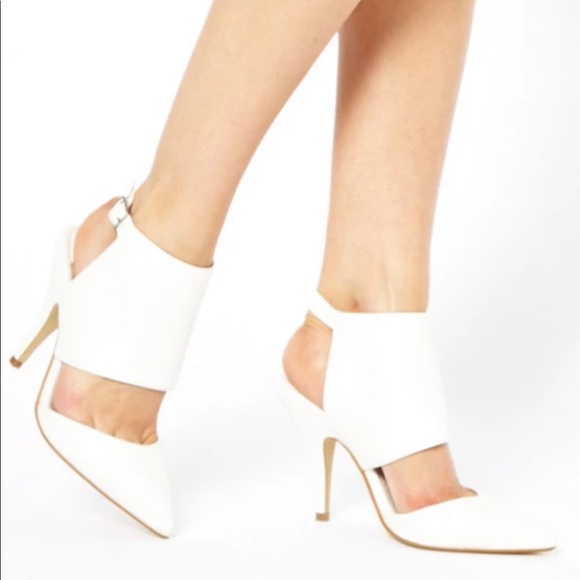 ASOS Shoes - Faith Clayton White Cut Out Heels. Size 8. NWOT